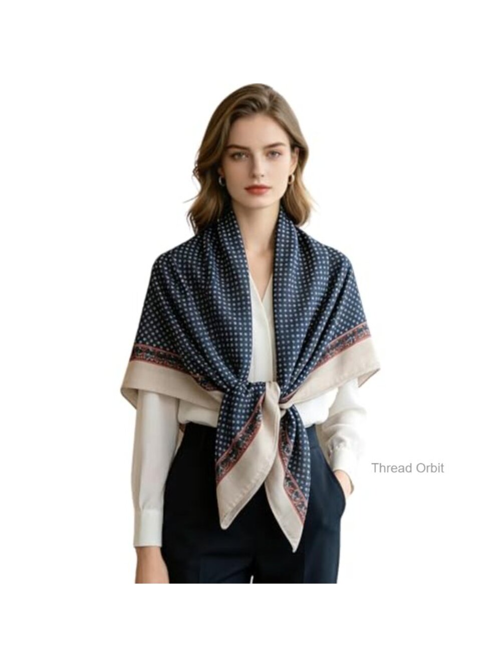 Large 41x41 Square Scarf Soft Polyester Hair Wrap Sleep Headscarf for Women